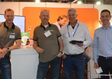 Erwin Gräfe and Arie Draaijer of Sendot on the picture with John van Ruyven of JVR Tecmar and Wouter Kuijvenhoven of Fortaplant.